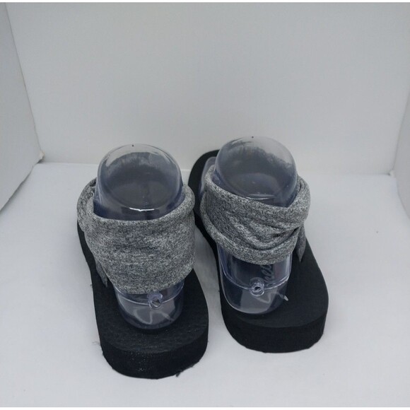 Sketchers Yoga Sling Thong Flip-Flop Sandal Yoga Mat Black/Gray Size 8 - Picture 5 of 8
